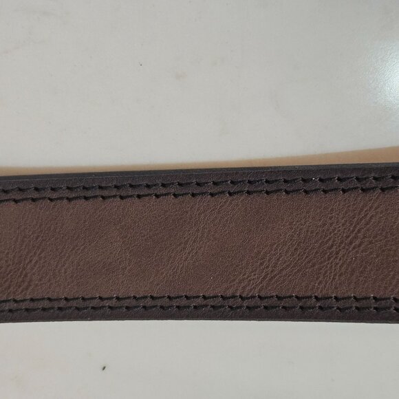 Wrangler Mens Reversible Leather Belt Sz 32 Black Brown Rotated Buckle Guatemala - Picture 8 of 11